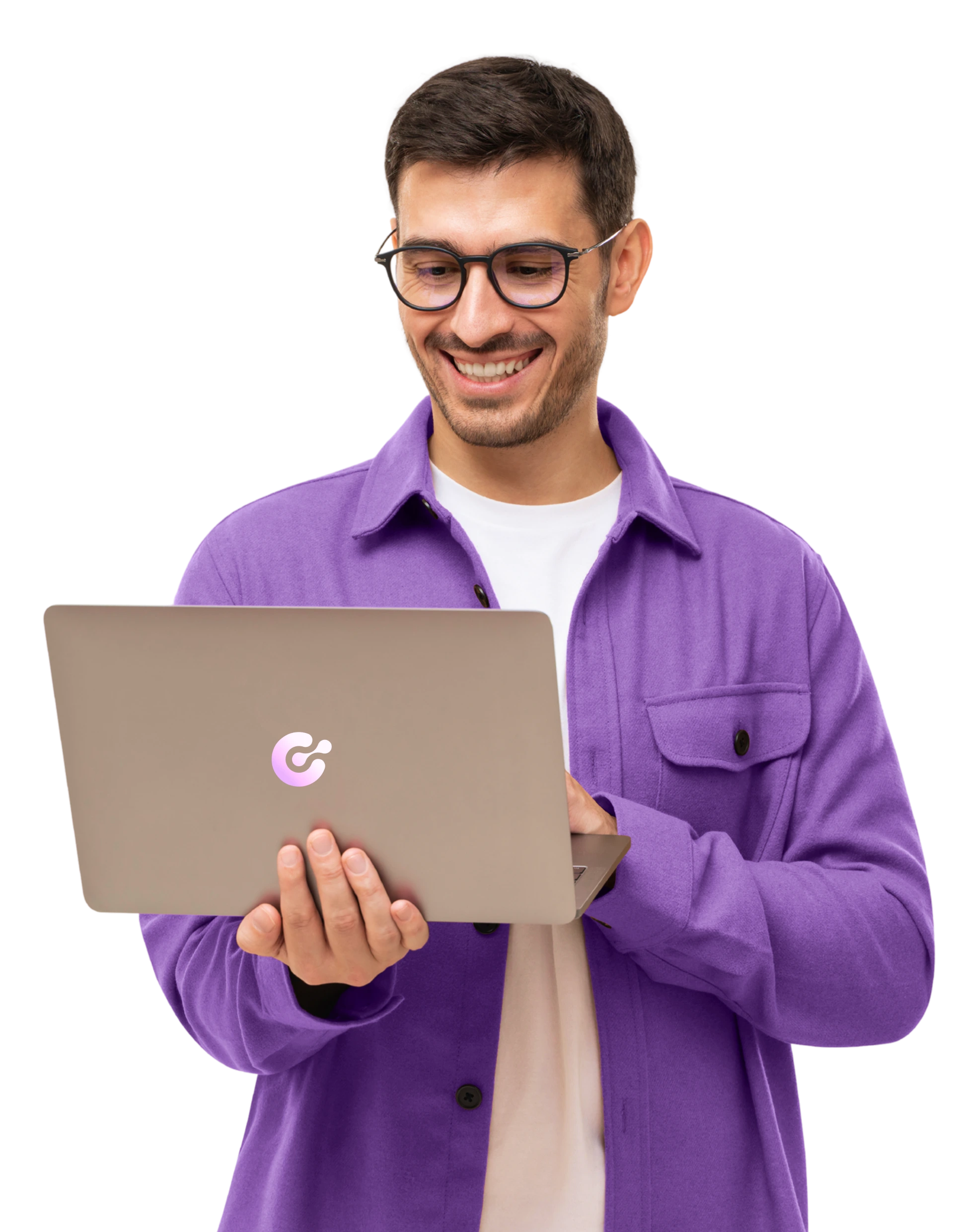 Person using a laptop