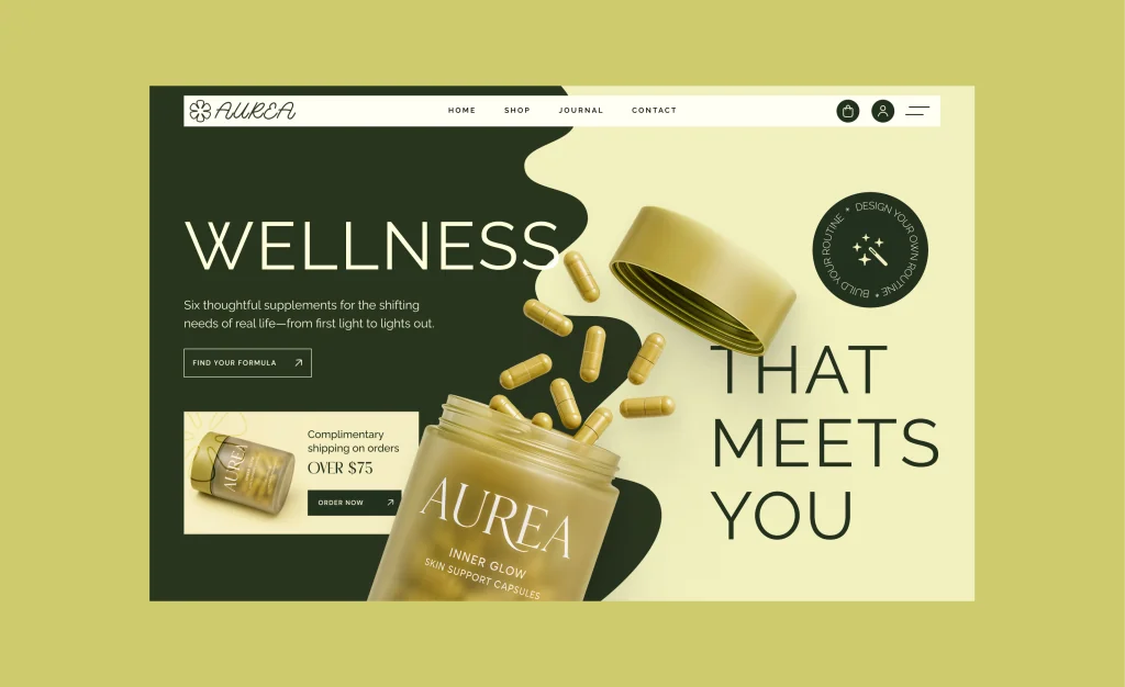 Aurea — supplement website design