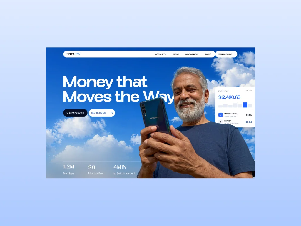 Instapay — banking system website