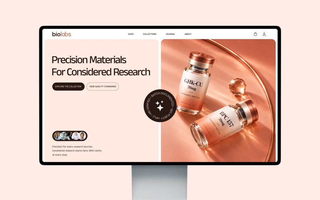 Peptide e-commerce website