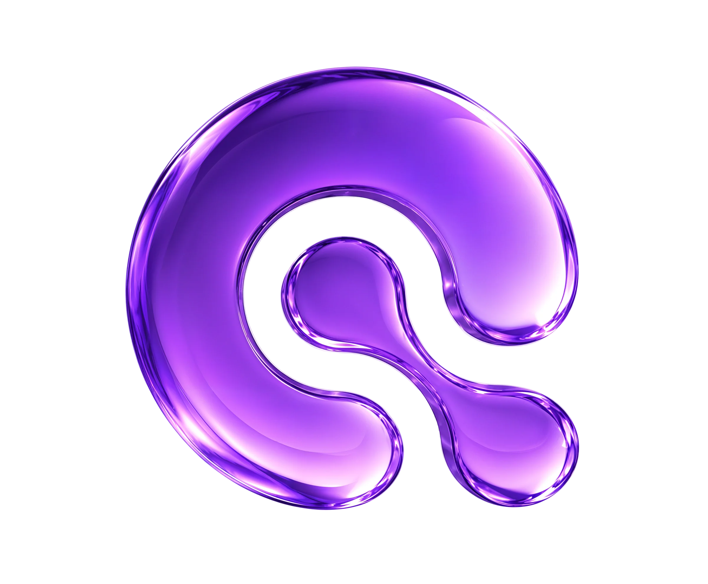 Purple Instaquirk sculptural mark